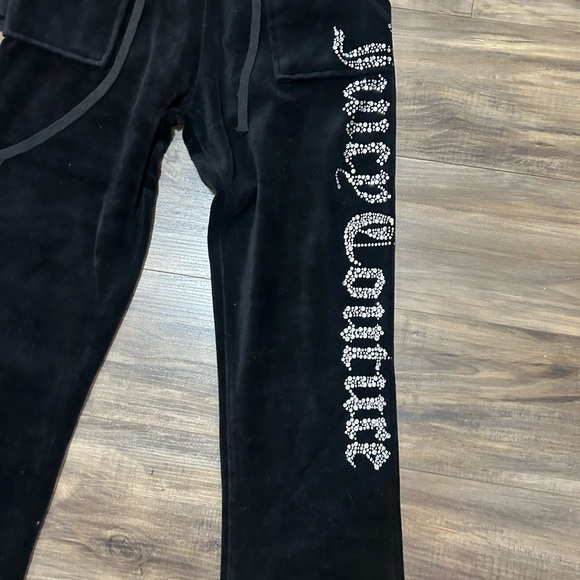 Juicy Couture Black Velour Bling Tracksuit - Picture 6 of 7